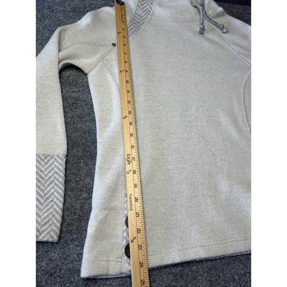 Prana Lucia Wool Blend Mock Neck Sweater Size Small Gray - Picture 6 of 12
